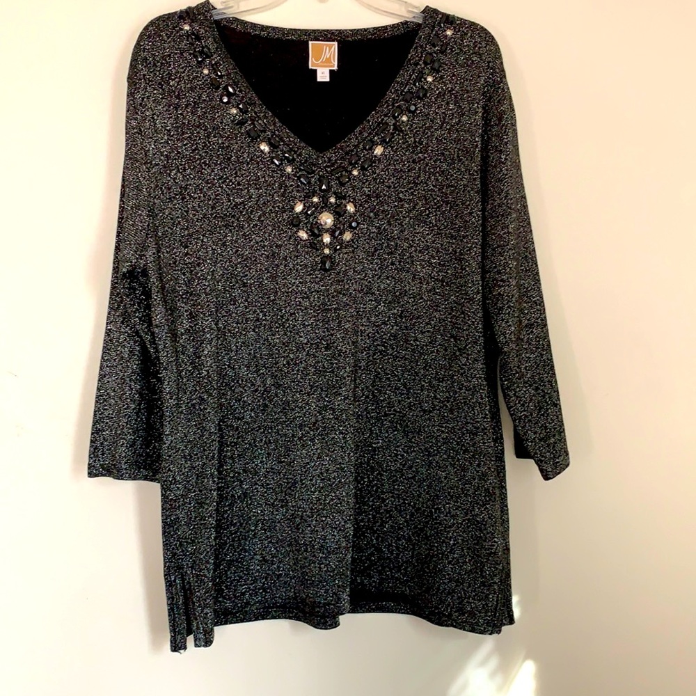 Sparkly JM Collection Lightweight Sweater Tunic